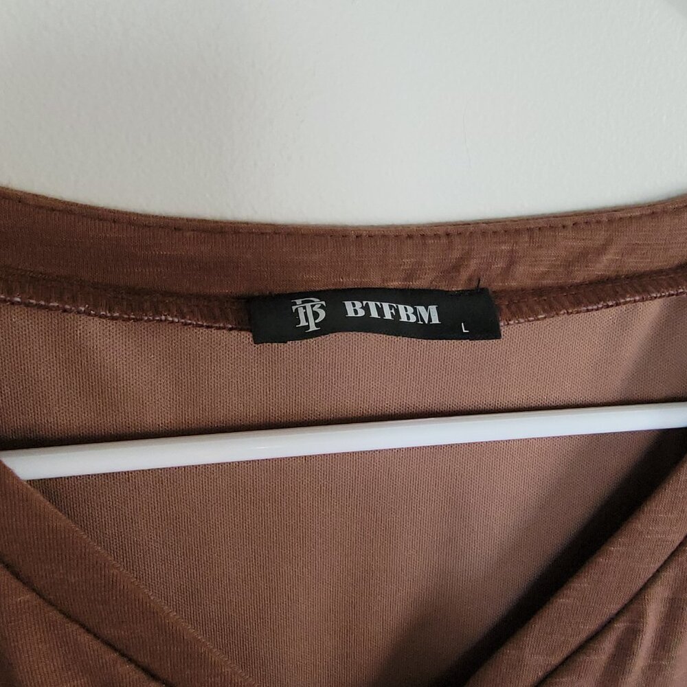 BTFBM Comfy Brown Casual Dress - Picture 4 of 5